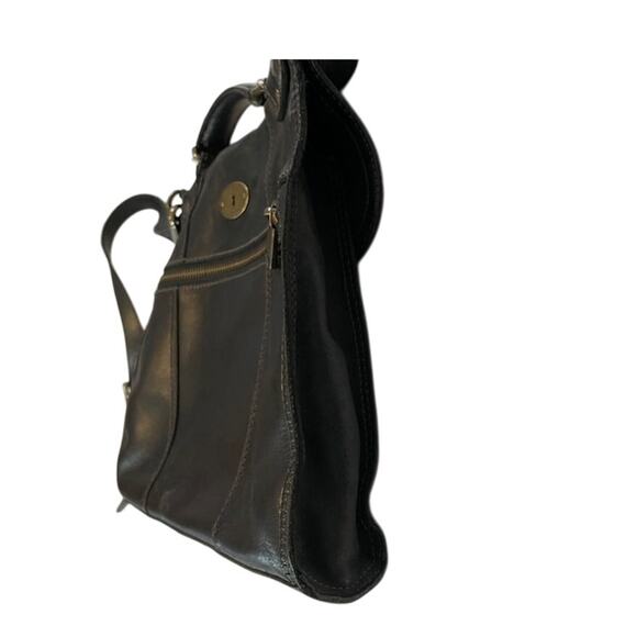 Fossil VTG Revival Flap, Black Leather Crossbody Bag - Picture 7 of 11